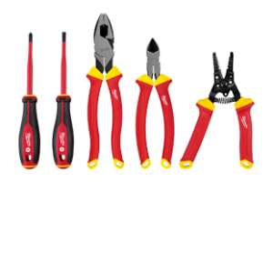 JUEGO DE HERRAMIENTAS MANUALES CON AISLAMIENTO ELÉCTRICO (5 PIEZAS)